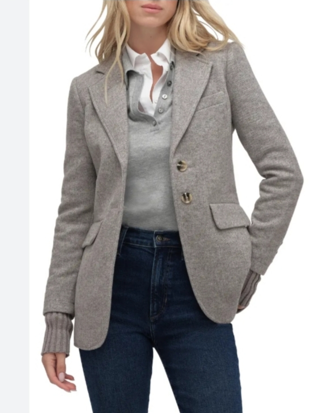 Favorite Daughter The City Blazer In Frost Grey M NWT